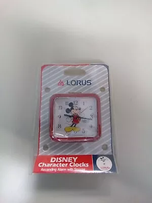 Vintage Lorus Disney MICKEY MOUSE Quartz Alarm Clock - Red • $9