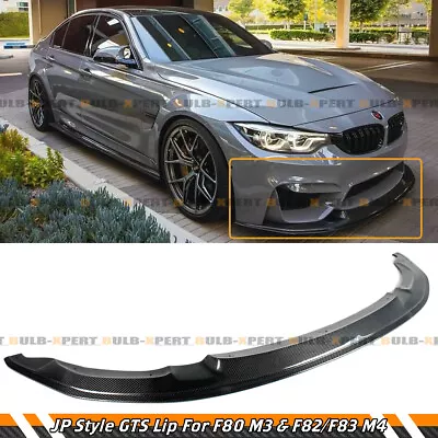 Carbon Fiber Full Extended GTS Style Front Lip Splitter For 2015-2019 BMW M3 M4 • $385.95