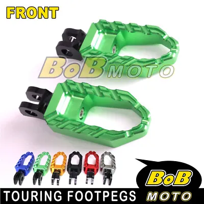Wide Front Foot Pegs Pedals Rests For Kawasaki Z300 Ninja ZX-6R Z125 Pro Z1000 • $42.12