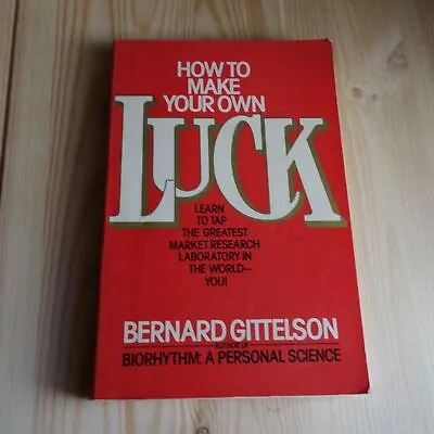 BERNARD GITTELSON How To Make Your Own Luck Book Vtg BUSINESS Book SELF HELP • $13.35