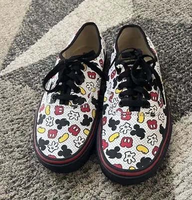 Mickey Mouse Disney Vans Collab Shoes Rare Womens Size 8 Men’s 6.5 EUC • $10