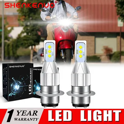 2PC Super Bright H6M LED Headlight For Yamaha Vino 125: 2004-2009 12 Volt Bulbs • $15.83