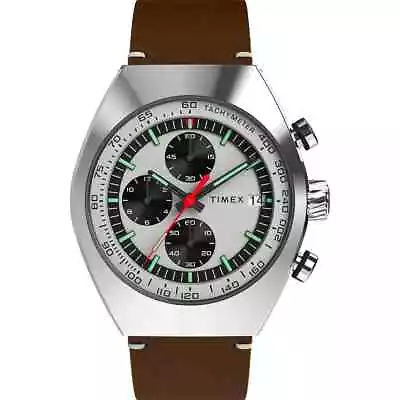 Timex Legacy Tonneau 42mm Leather Strap Chronograph Watch TW2W50100 • $176