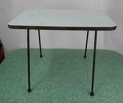 Vintage Retro Mid Century Laminex Coffee Table With Bent Iron Legs • $25