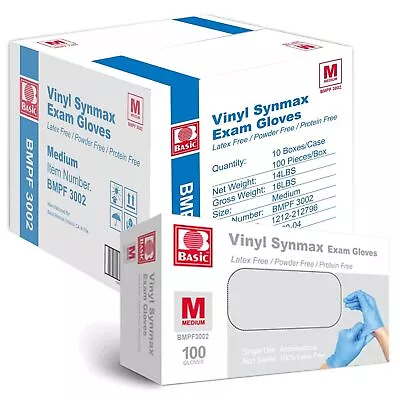 1000pcs 4 Mil Safety Medical Synmax Vinyl Exam Cleaning GlovesLatex Powder Free • $35.99