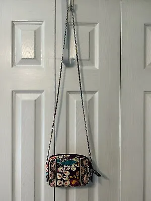 Vera Bradley Silver Chain Strap Cross Body Mini Purse Bag ~ Plum Crazy ~ RETIRED • $16