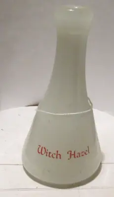 Antique Milk Glass Barber Bottle Lettered Witch Hazel 7  Tall Barber Shop • $18.50