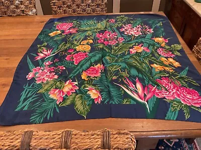 VTG Museum Of Fine Arts Boston 100% Silk Multicolor Floral Scarf Made In Japan • $49.99