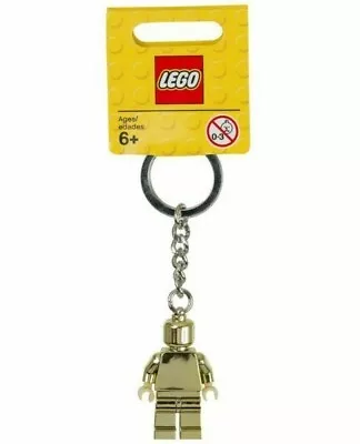 Lego Mr Gold Minifigure Keychain 850807 Keyring Chrome Exclusive Rare Metallic • $17.99