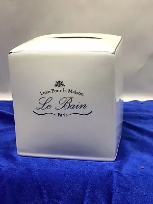 Kassatex Le Bain Paris Porcelain Tissue Holder ALB-TH-W White NEW WITH LABEL • £29.18