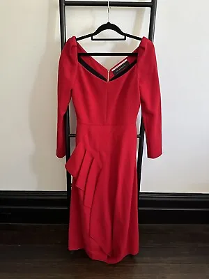 $995 • Buy Roland Mouret Red Dress UK8