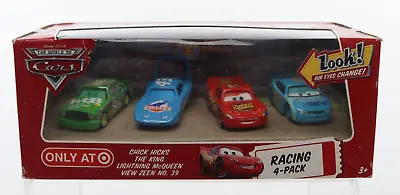 Disney Pixar World Of Cars Racing 4 Pack Hicks King McQueen CIP • $29.95