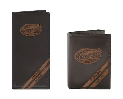 ZEP-PRO FLORIDA GATORS Genuine Leather Debossed Wallet Checkbook Or Trifold  • $33.99