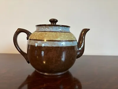 Vintage Sadler Brown Betty Teapot Marbled Green Blue Stripes Made In England • £8