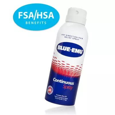 $14.98 • Buy Blue Emu Continuous Pain Relief Spray Back Muscle And Joint Pain Relief 4 Oz
