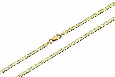 10k Solid Yellow Gold Mariner Link Chain Necklace 2mm-3mm Men Women Sz 7 -26  • $83.60