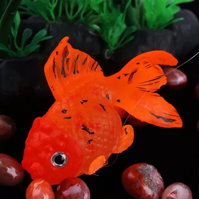  Fake Fish Artificial Moving Floating Fishes Ornament Orange Decor • $8.39