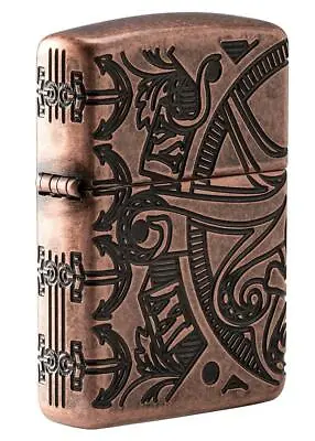 Zippo Armor Windproof Deep Carved Nautical Designed Lighter 49000 New In Box • $149