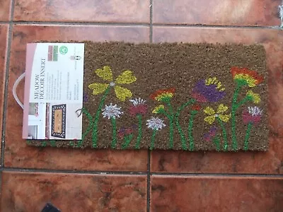 £8 • Buy Durable Natural Coir Doormat With Meadow Decor.Can Be Used With Rubber Frame.
