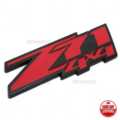 Chevy GMC Z71 4x4 Fender Trunk Tailgate Letter Logo Emblem Badge Sport Black Red • $8.99