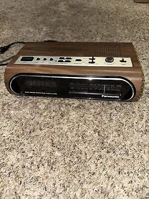 Vintage Retro Panasonic Alarm Clock Radio RC 6410 RC6410 Faux Wood Grain Working • $20