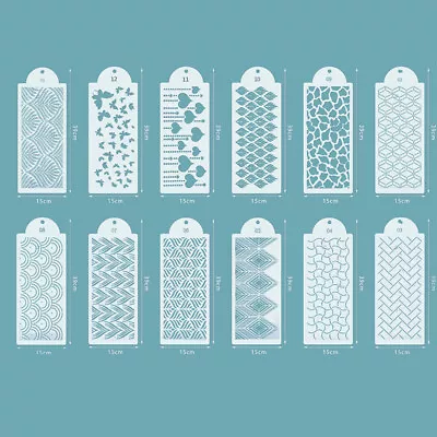 Fondant Cake Mesh Stencil Stamps Stencils Embossing Plastic Spray Mold ToolU LS • £3.18