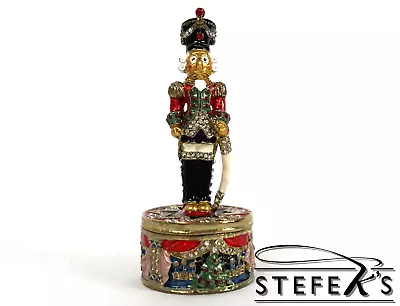 Janshe Cul Toy Soldier Trinket Box - Enameled - Hand Painted W/ Crystals • $9.99