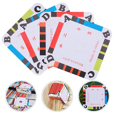 100 Pcs Hand-made Weaving Cards Tablet Paper Loom Cards DIY Craft Accessories • £6.95