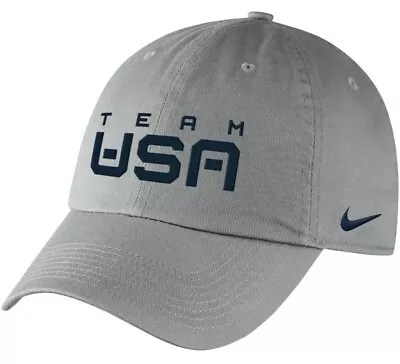 2022 World Cup Olympics Team USA Nike Campus Heritage86 White Adjustable Hat Cap • $19.99