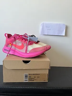 Size 11 Nike Off White Pink Zoom Fly • $399