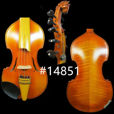 Baroque Style SONG Master 5×5 String 14  Viola D'Amorehorse's Head Scroll#14851 • $359.10
