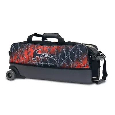 Hammer Barbed Wire Dye Sub Triple 3 Ball Tote/Roller Bowling Bag • $104.95