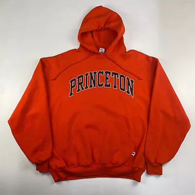 Vintage Orange USA Princeton Varsity Hoodie Size XL • £21.95