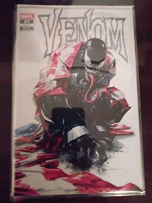 Venom #27 Black Flagg Clayton Crain Variant Signed Marvel Comics Flag Cover • $85