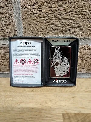 Zippo Lighter Black Ice Skull - 60004721 - BRAND NEW IN BOX [A1] • £24.99