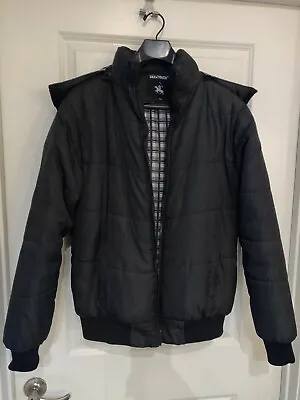 Men's Puffer Bubble Coat Quilted Warm Jacket Hooded Outwear US Size Medium • $32.98