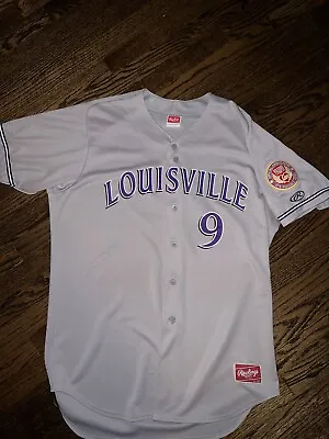 Rawlings Louisville Bats Game Worn #9 Jersey RARE Minor League Baseball • $115