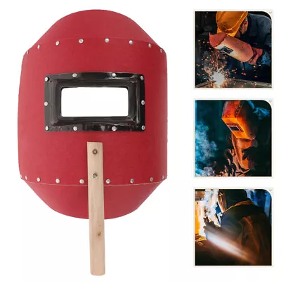  Welding Mask Steel Paper Welder Facial With Handle Handheld Face For • £9.46