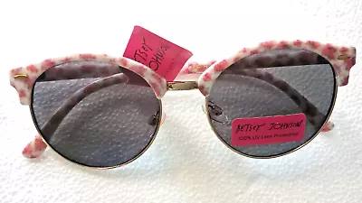 Betsey Johnson Sunglasses Women’s Pink Floral Round Retro Novelty NWT • $18.95