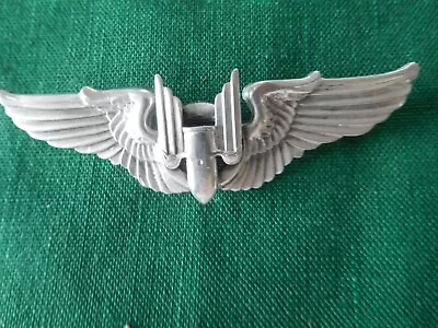 Antique WWII 3 In Sterling Silver US Army Air Force Aerial Gunner Wings • $50