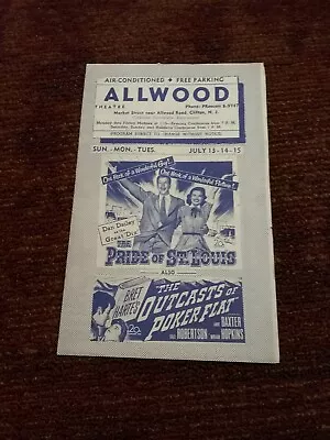  James Jimmy Stewart Allwood Theater Clifton New Jersey  Movie Flyer 1952 • $15