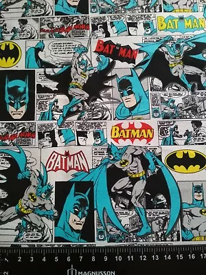 Batman Comic White DC Comic 100% Cotton Woven Shirt Quilting Fabric  • £8.73