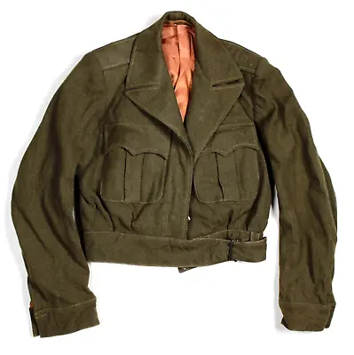 Ww2 Us Womens Army Corps Ike Field Jacket Od Wool Eto French Made 1945 Wac Waac • $389.99