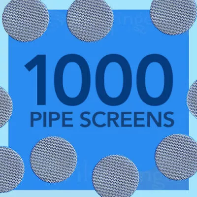 1000 PIPE SCREENS STAINLESS STEEL ¾”— FIlters Glass Metal Wood Smoking Pipes • $11.71