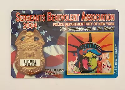 Vintage 2004 SBA Sergeant Union PBA Card NYPD New York City Police CENTURION • $5.99