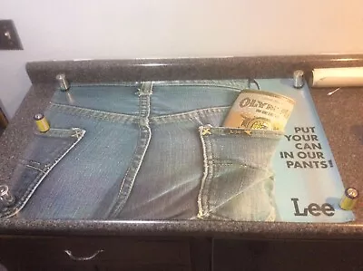 Vintage Lee Denim Jeans And Olympia Beer Original Poster  Sz 36”w X 24   • $49.99