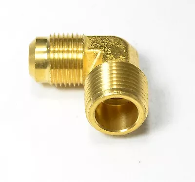 1/2 Male Flare Sae 45 To 1/2 Male Npt Elbow L Fitting Propane Natural Gas Fuel • $9.50