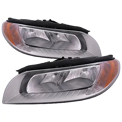 Headlights Set Halogen Chrome For 08-12 Volvo S80 /08-10 V70/ 08-11 XC70 • $375.86
