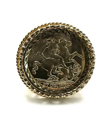 9ct Gold George Dragon Ring 9K Yellow Gold St. George Dragon 1979 Ring For Him • £399