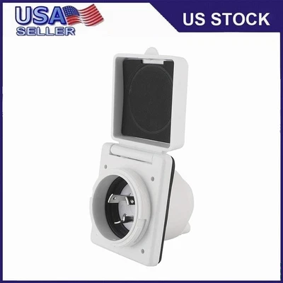 $13.29 • Buy 30Amp 125V RV Power Plug Cord Twist Lock Plug Inlet 3-Wire White ETL Listed